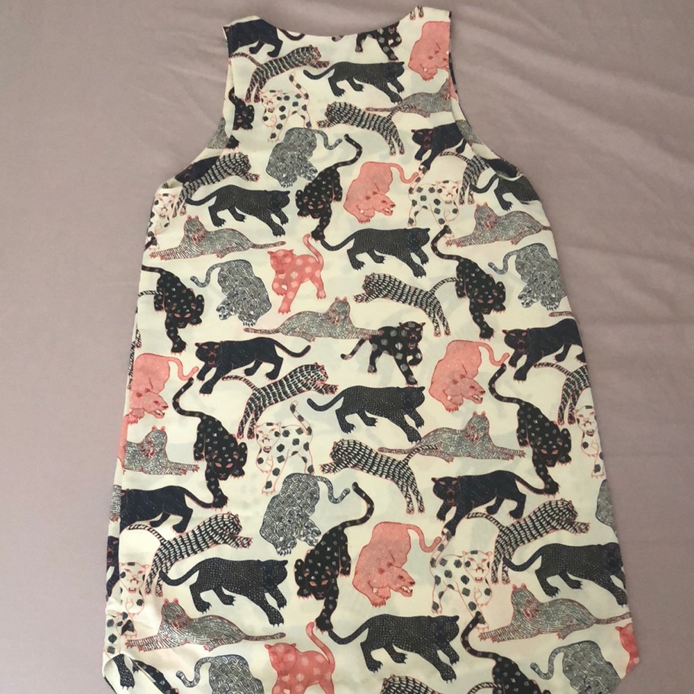 H&M big cat shift dress